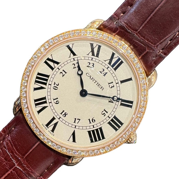 カルティエ Cartier ロンド ルイ カルティエ　LM WR000651 K18ピンクゴールド 手巻き メンズ 腕時計