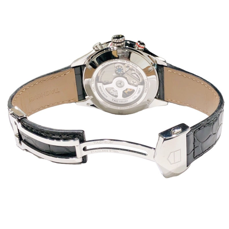 タグ・ホイヤー TAG HEUER カレラキャリバー1887クロノグラフ CAR2A10-2 ブラック/シルバー ステンレススチール メンズ 腕時計
