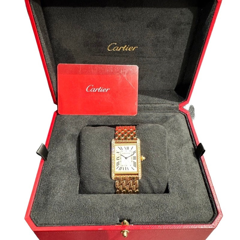 カルティエ Cartier タンク ルイ カルティエ LM WJTA0021 K18ピンクゴールド ユニセックス 腕時計