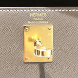 エルメス HERMES ケリーエラン B刻印 エトゥープ/GD金具 マダム レディース ショルダーバッグ