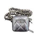 シャネル CHANEL ココパンクキューブショルダーバッグ シルバー　シルバー金具 ラムスキン レディース ショルダーバッグ