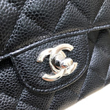 シャネル CHANEL マトラッセ25 A01112 ブラック マットキャビアスキン シルバー金具 レディース ショルダーバッグ