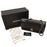 シャネル CHANEL マトラッセ25 A01112 ブラック マットキャビアスキン シルバー金具 レディース ショルダーバッグ