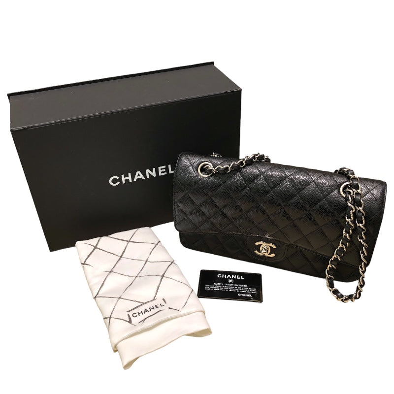 シャネル CHANEL マトラッセ25 A01112 ブラック マットキャビアスキン ...