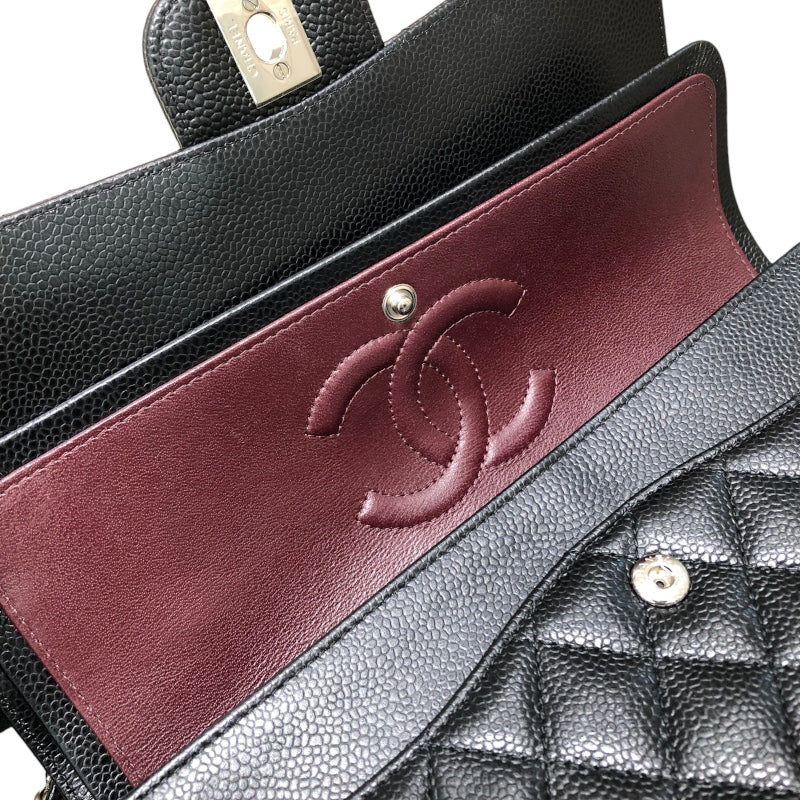 シャネル CHANEL マトラッセ25 A01112 ブラック マットキャビアスキン シルバー金具 レディース ショルダーバッグ