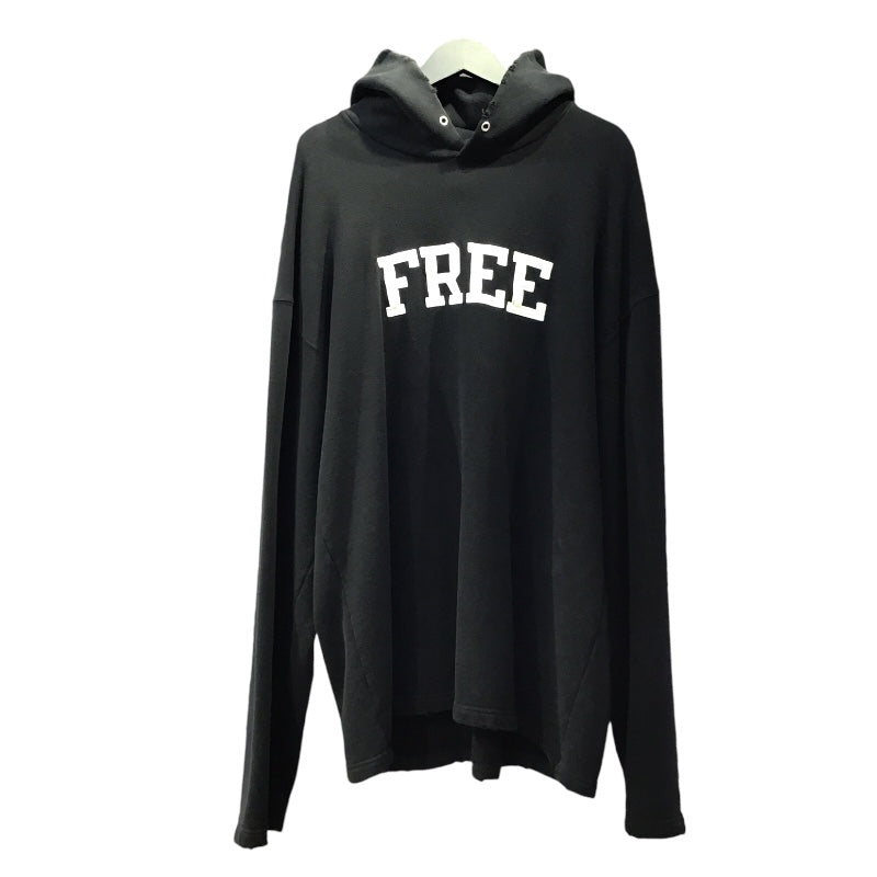 バレンシアガ BALENCIAGA FREE スウェット パーカー 22SS ダメージ加工 裏起毛 1AAU5K ブラック コットン100% メンズ パーカー