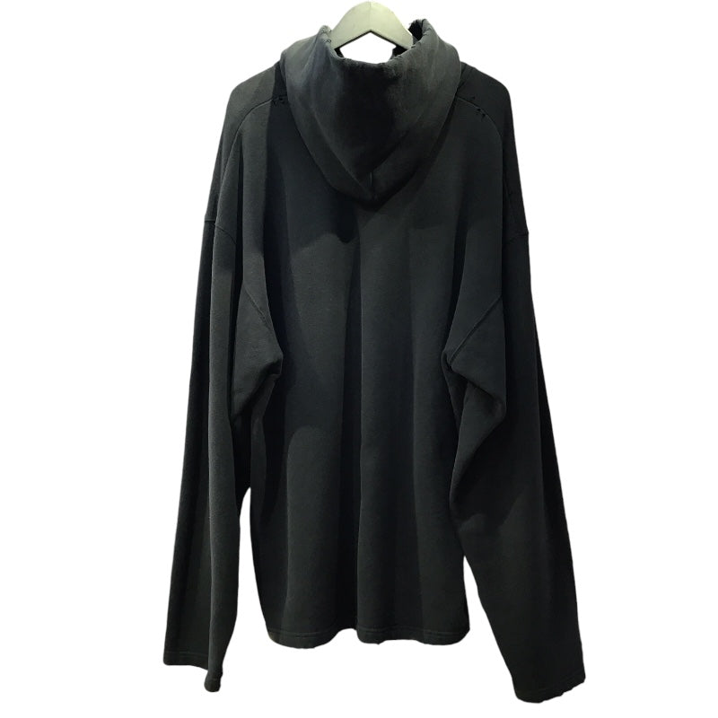 バレンシアガ BALENCIAGA FREE スウェット パーカー 22SS ダメージ加工 裏起毛 1AAU5K ブラック コットン100% メンズ パーカー