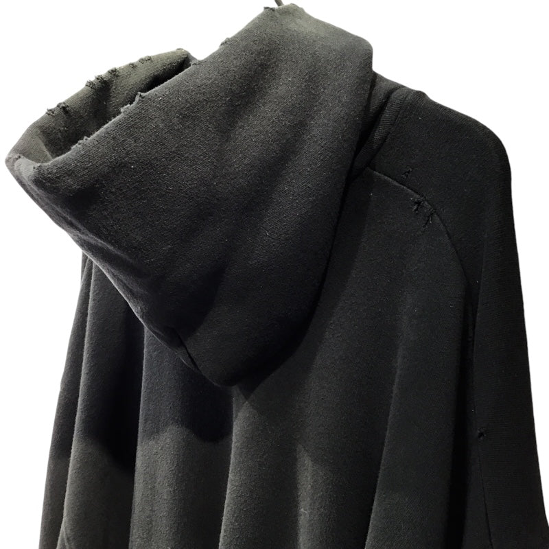 バレンシアガ BALENCIAGA FREE スウェット パーカー 22SS ダメージ加工 裏起毛 1AAU5K ブラック コットン100% メンズ パーカー