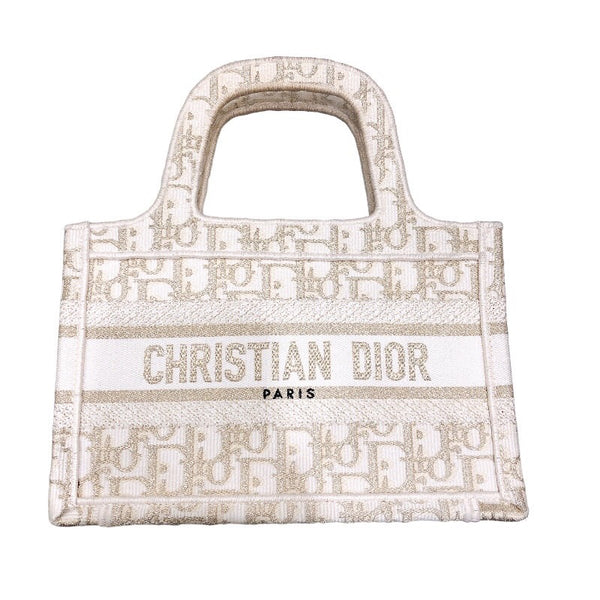 クリスチャン・ディオール Christian Dior ブックトート ミニ S5475IW ゴールド オブリークジャガード レディース ハンドバッグ