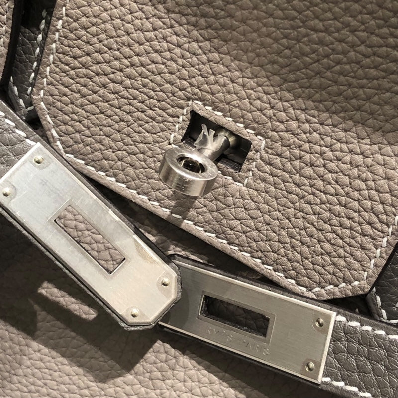 エルメス HERMES バーキン３０ パーソナルオーダー  D刻 グリアスファルト エタン SV金具 トゴ レディース ハンドバッグ