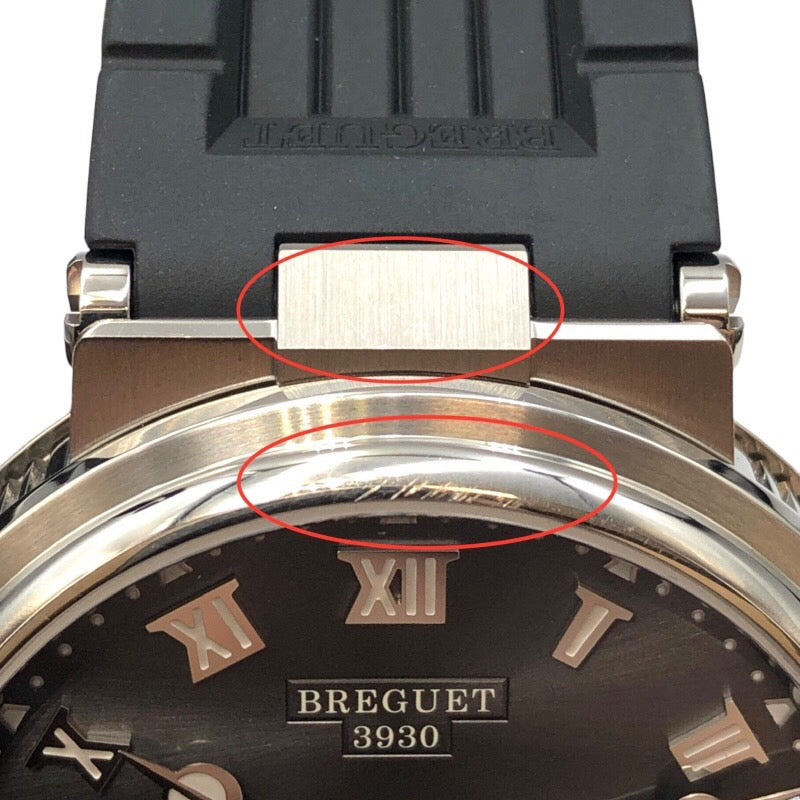 ブレゲ Breguet マリーン G5517TI/G2/5ZU グレー チタン メンズ 腕時計