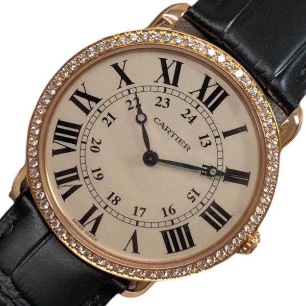 カルティエ Cartier ロンドルイカルティエ LM　　 WR000651 K18ピンクゴールド 自動巻き メンズ 腕時計