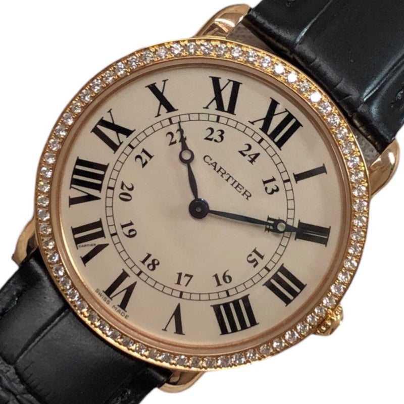 カルティエ Cartier ロンドルイカルティエ LM　　 WR000651 K18ピンクゴールド 自動巻き メンズ 腕時計
