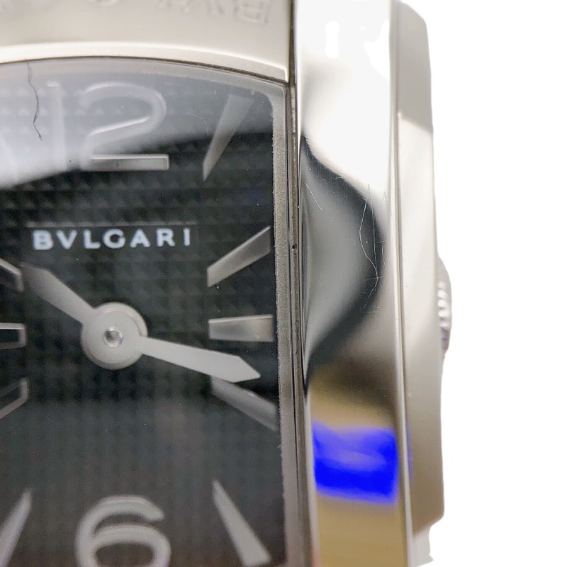 ブルガリ BVLGARI アショーマD AA26BSS シルバー/ブラック ステンレス ...