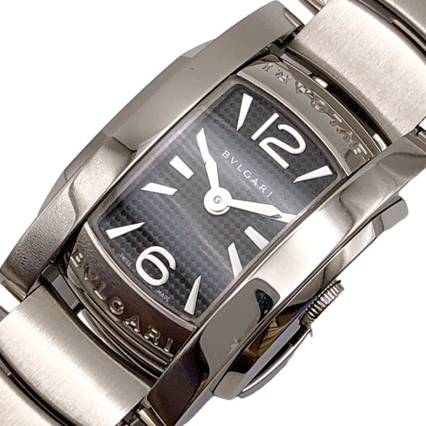 ブルガリ BVLGARI アショーマD AA26BSS シルバー/ブラック ステンレススチール 自動巻き レディース 腕時計