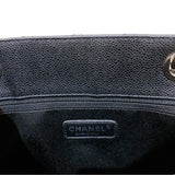 シャネル CHANEL GSTトートバッグ A50995 ブラック　シルバー金具 キャビアスキン レディース トートバッグ