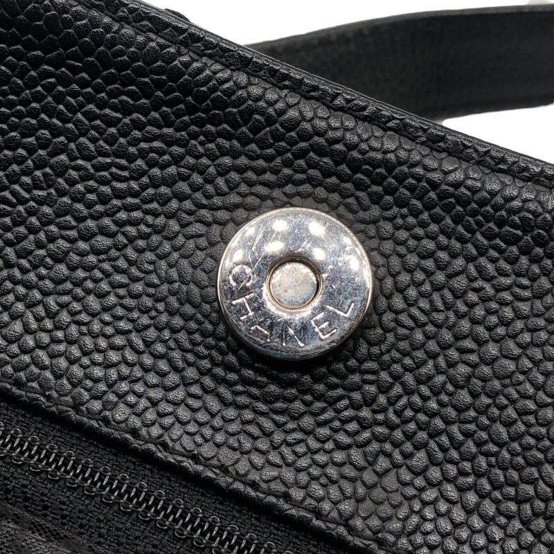 シャネル CHANEL チョコバー トートバッグ ブラック シルバー金具 キャビアスキン レディース トートバッグ | 中古ブランドリユースショップ  OKURA(おお蔵)