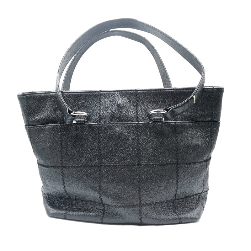 シャネル CHANEL チョコバー トートバッグ ブラック シルバー