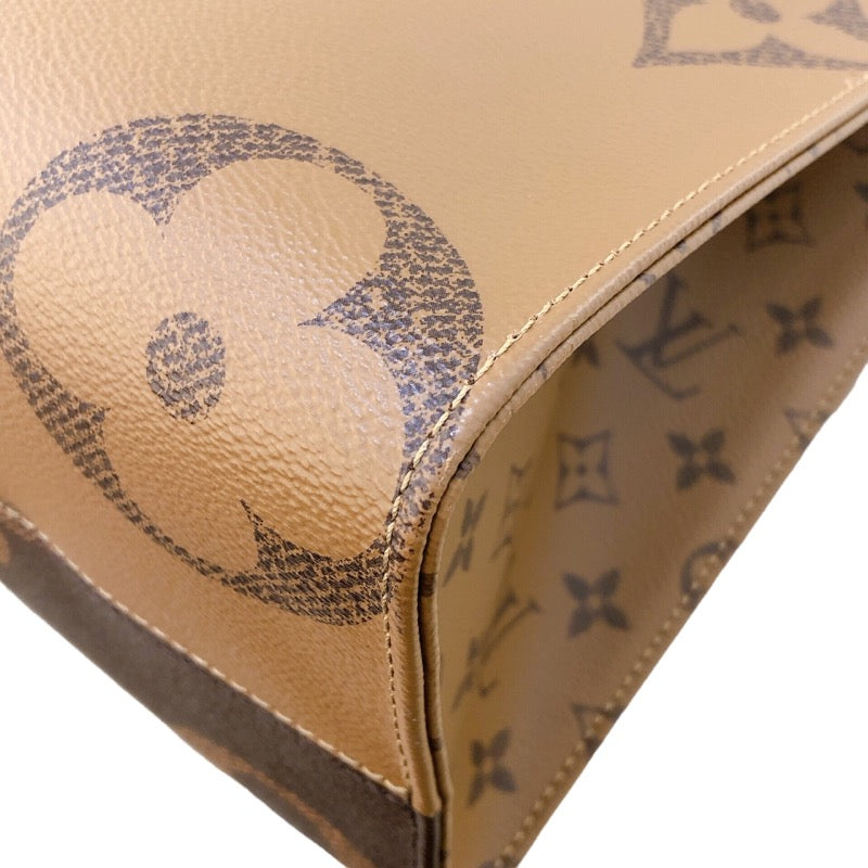 ルイ・ヴィトン LOUIS VUITTON オンザゴーMM M45321 ブラウン ゴールド 
