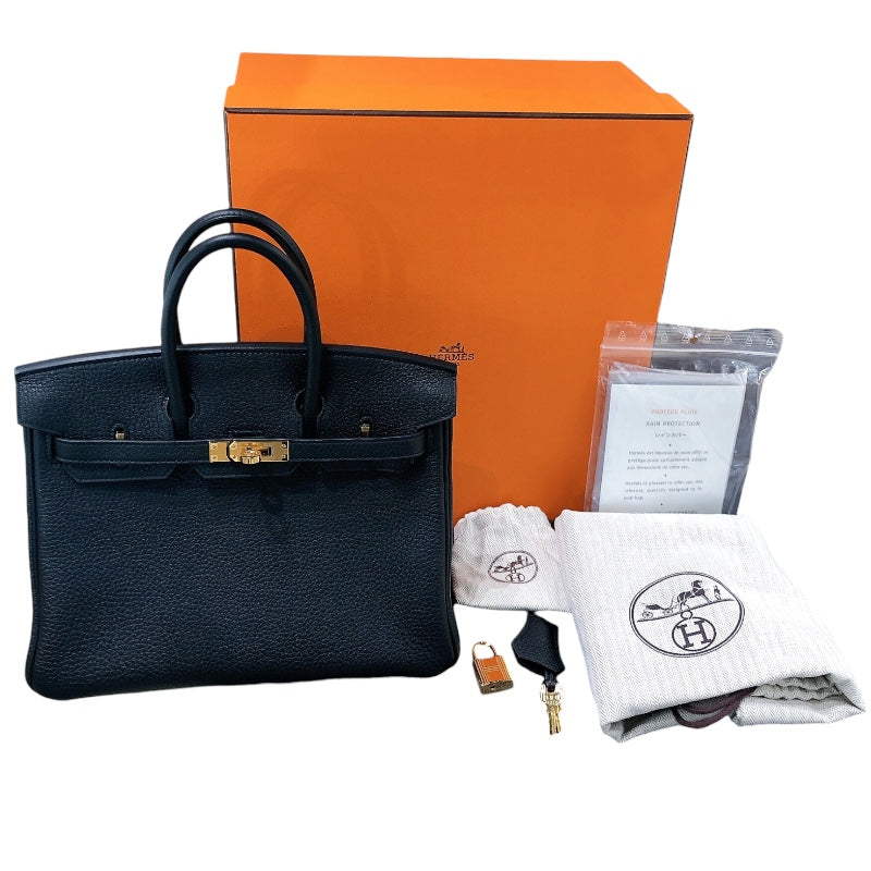 エルメス HERMES バーキン25 Z刻印 ブラック/ゴールド金具 トゴ ハンドバッグ