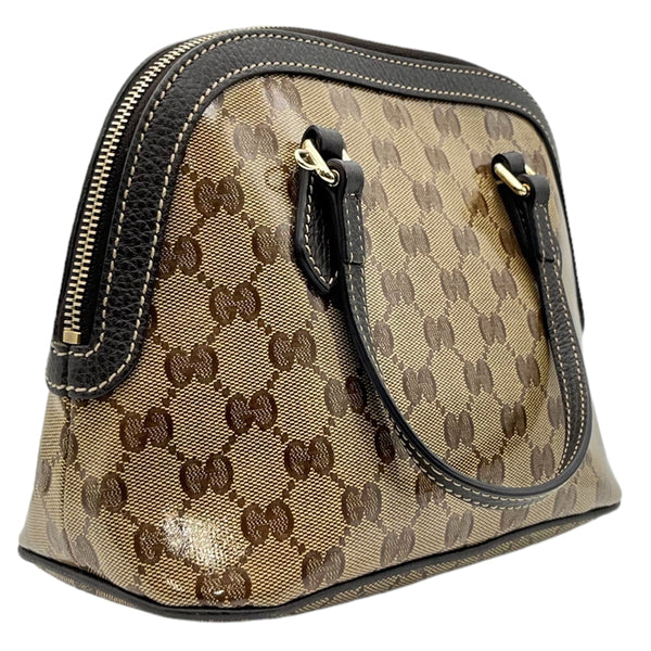 グッチ GUCCI GGクリスタル 2Wayハンドバッグ 341504 ベージュ×ブラウン ゴールド金具 GGクリスタル/レザー レディース ハンドバッグ