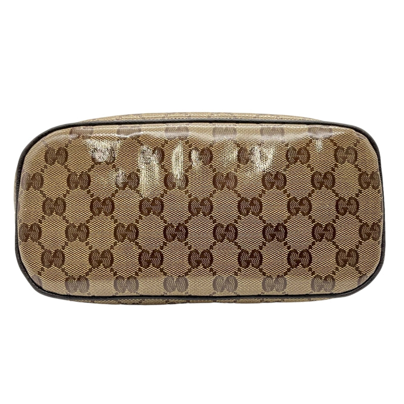 グッチ GUCCI GGクリスタル 2Wayハンドバッグ 341504 ベージュ×ブラウン ゴールド金具 GGクリスタル/レザー レディース ハンドバッグ