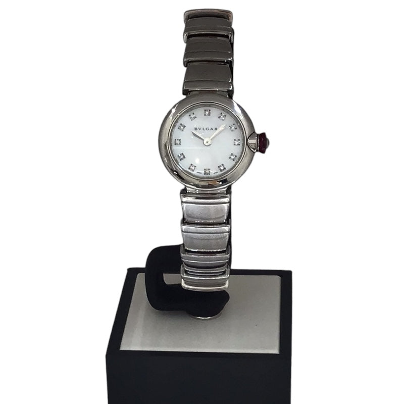 ブルガリ BVLGARI ルチェア ホワイトシェル LU23S(102901) シルバー レディース 腕時計
