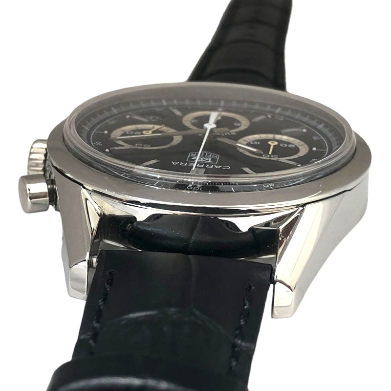 タグ・ホイヤー TAG HEUER カレラ クロノグラフ CV2113.FC6180 ブラック ステンレススチール メンズ 腕時計
