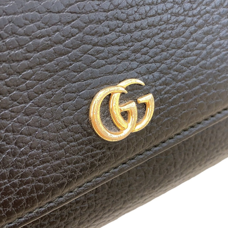 グッチ GUCCI GGマーモント コンチネンタルウォレット 456116 ブラック ゴールド金具 GGマーモント レディース 長財布