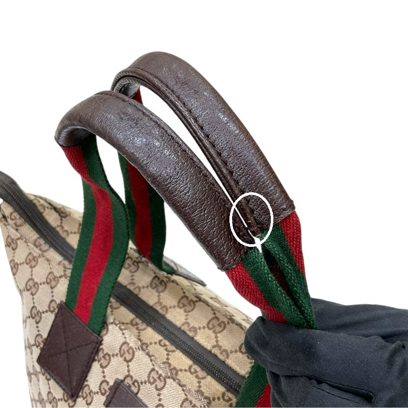 グッチ GUCCI GGキャンバス トートバッグ 131230 ブラウン GGキャンバス/レザー ユニセックス トートバッグ