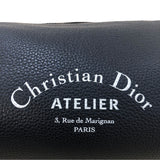 クリスチャン・ディオール Christian Dior アトリエ ローラー ショルダーバッグ  1ATPO061 ネイビー シルバー金具 レザー メンズ ショルダーバッグ