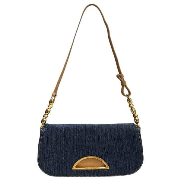 クリスチャン・ディオール Christian Dior マリスパールワンショルダーバッグ CP0030 ブルー デニム レディース ショルダーバッグ