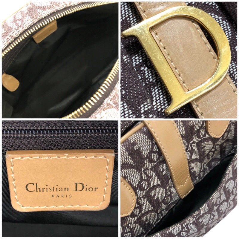クリスチャン・ディオール Christian Dior ダブルサドルミニハンドバッグ キャンバス ユニセックス ハンドバッグ