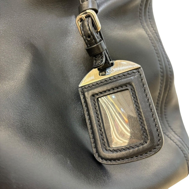 プラダ PRADA 2WAYハンドバッグ BN2866 ブラック シルバー金具 ソフト ...