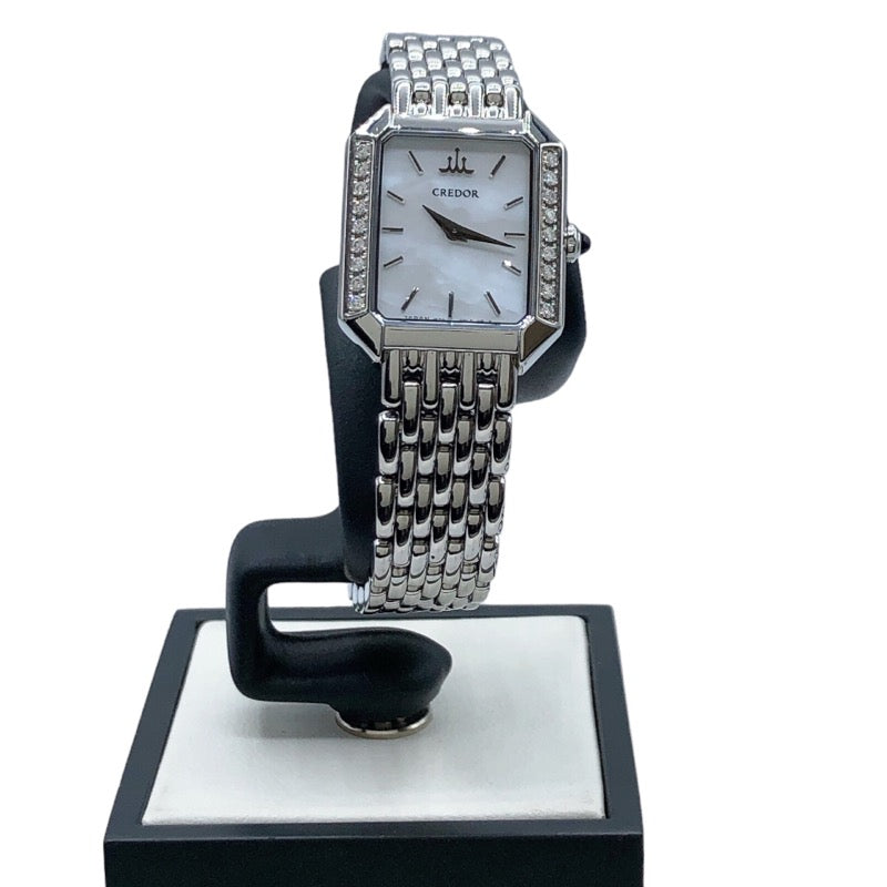 セイコー SEIKO CREDOR シグノホワイトシェル GSTE889 ホワイトシェル ステンレススチール レディース 腕時計