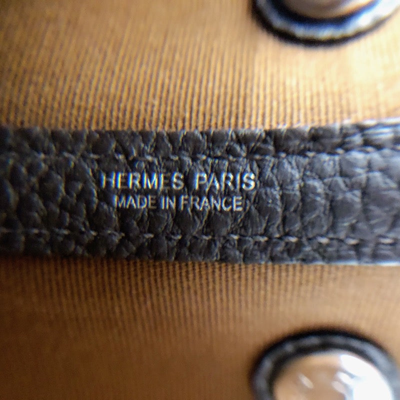 エルメス HERMES ガーデンパーティTPM B刻印 ブラウン・エベンヌ トワル・ネゴンダ レディース トートバッグ