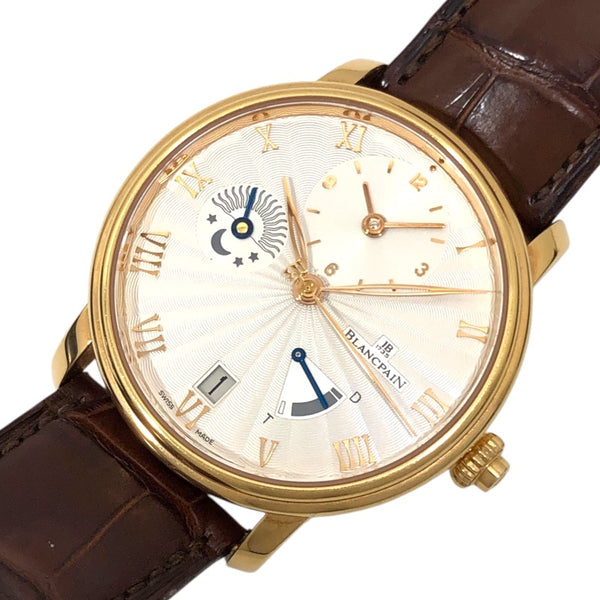 ブランパン BLANCPAIN ヴィルレ・ハーフタイムゾーン・ハーフハンター 6665-3642-55B K18レッドゴールド 自動巻き メンズ 腕時計