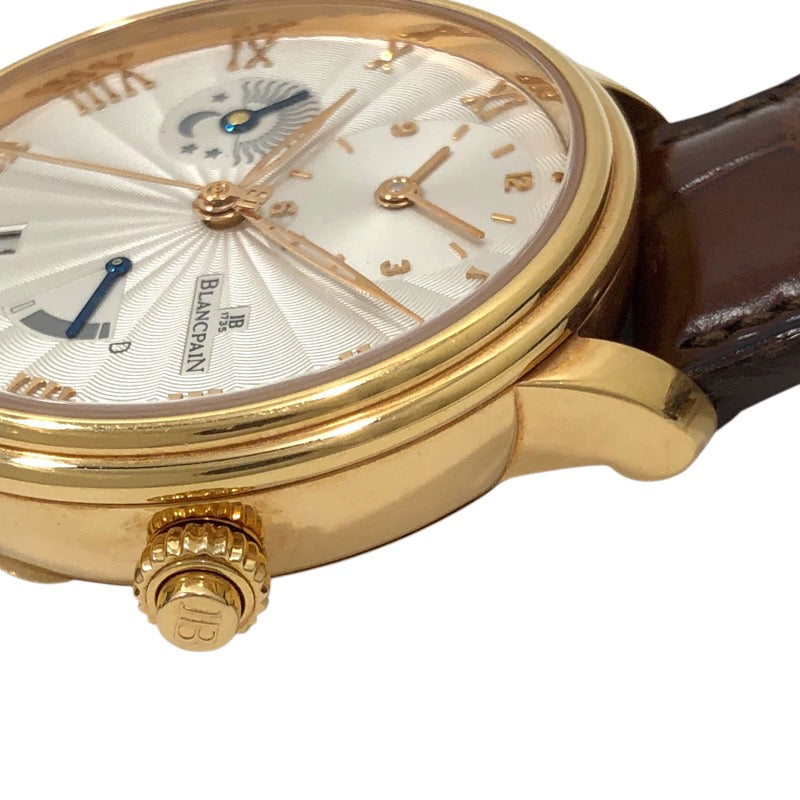 ブランパン BLANCPAIN ヴィルレ・ハーフタイムゾーン・ハーフハンター 6665-3642-55B K18レッドゴールド 自動巻き メンズ 腕時計