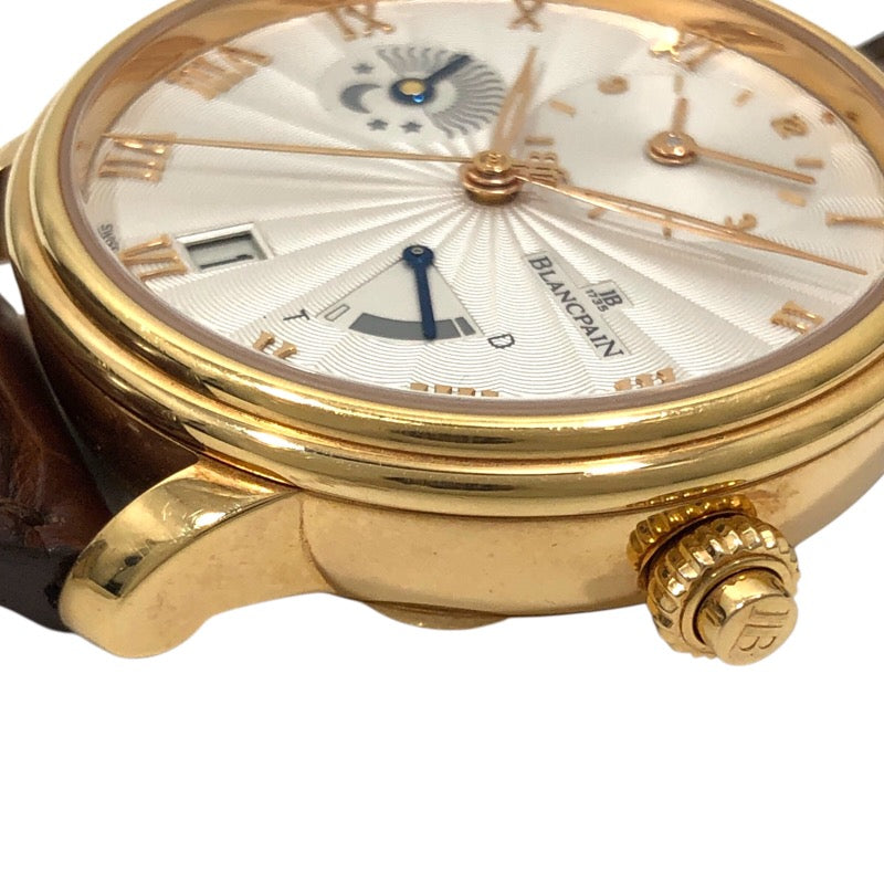 ブランパン BLANCPAIN ヴィルレ・ハーフタイムゾーン・ハーフハンター 6665-3642-55B K18レッドゴールド 自動巻き メンズ 腕時計