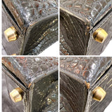エルメス HERMES ケリー28 外縫い □C刻印 ブラック・ゴールド金具 ポロサス レディース ハンドバッグ