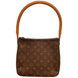 ルイ・ヴィトン LOUIS VUITTON ルーピングMM M51１46 ブラウン ゴールド金具 モノグラム レディース ショルダーバッグ