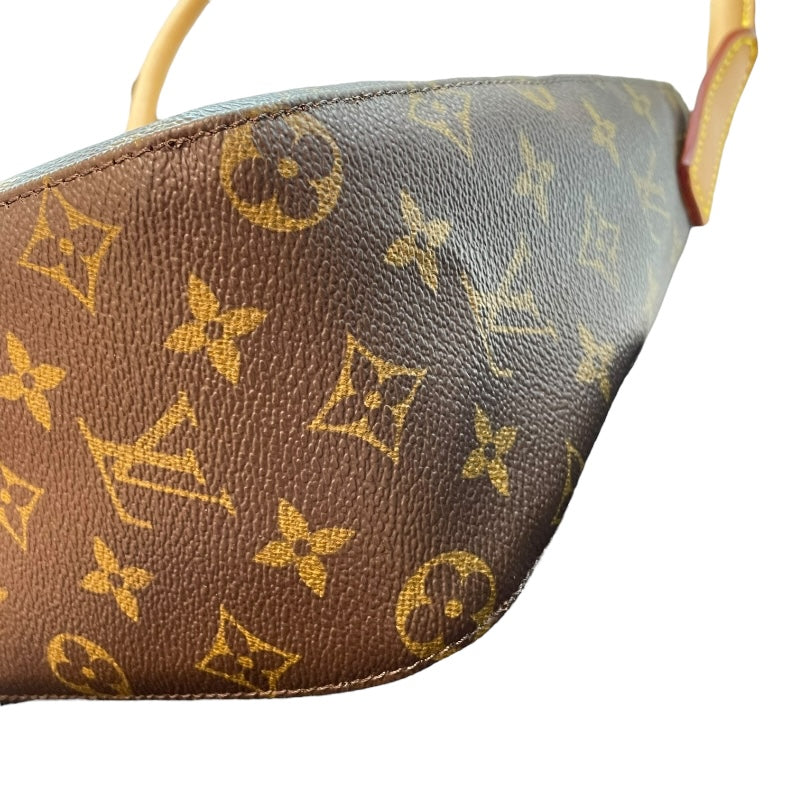 ルイ・ヴィトン LOUIS VUITTON ルーピングMM M51１46 ブラウン ゴールド金具 モノグラム レディース ショルダーバッグ