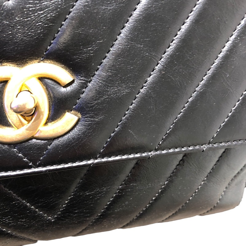 シャネル CHANEL ココハンドル32 Vステッチ A92992 ブラック×GD金具 ...