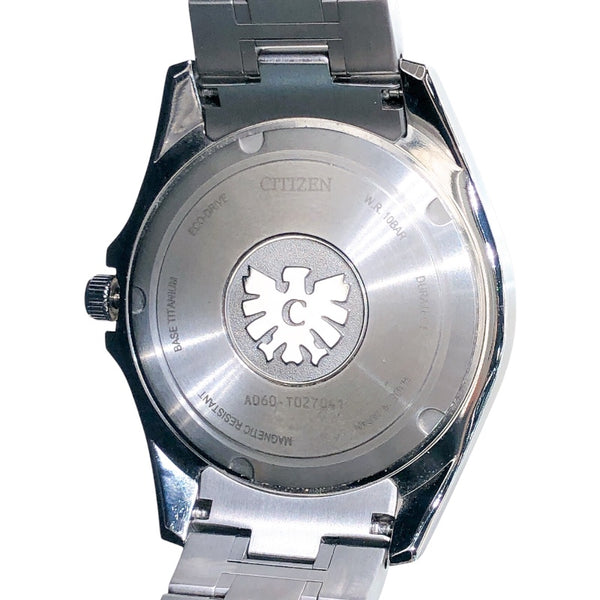 シチズン CITIZEN エコドライブ　世界400本限定 AQ4090-59E  ブラック/シルバー/ブルー チタン メンズ 腕時計