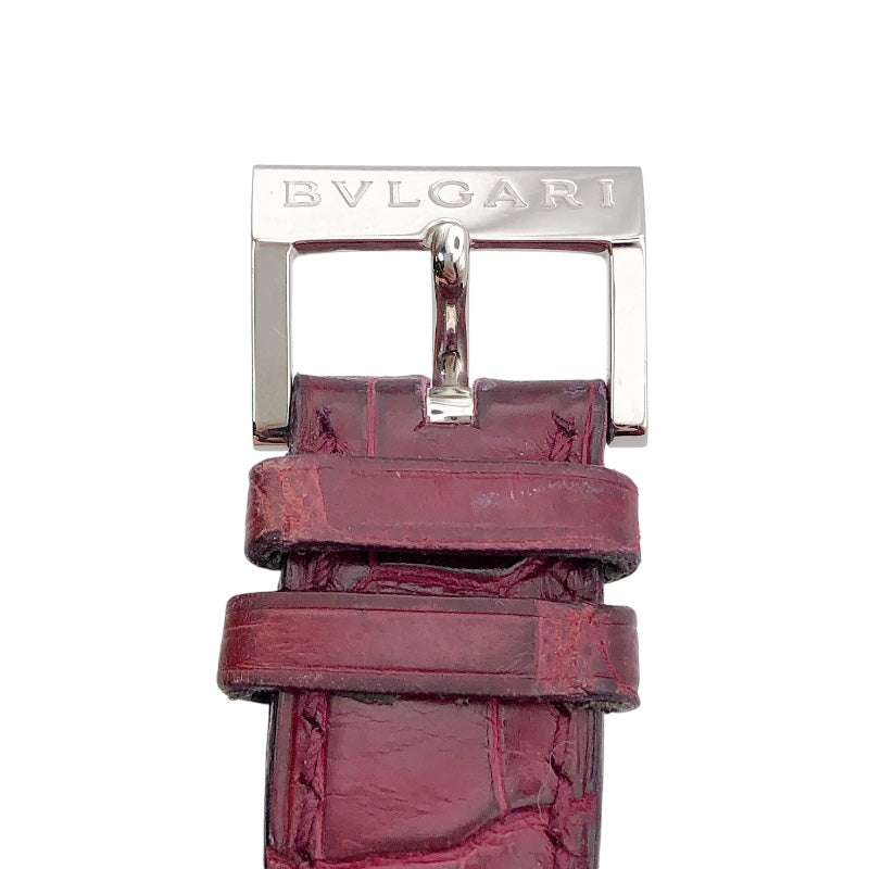 ブルガリ BVLGARI クアドラード ガーネット ピンクシェル SQ27SLD ステンレススチール レディース 腕時計