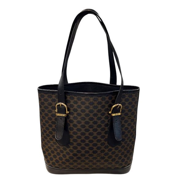 セリーヌ CELINE マカダム柄 トートバッグ ブラック PVC レディース トートバッグ