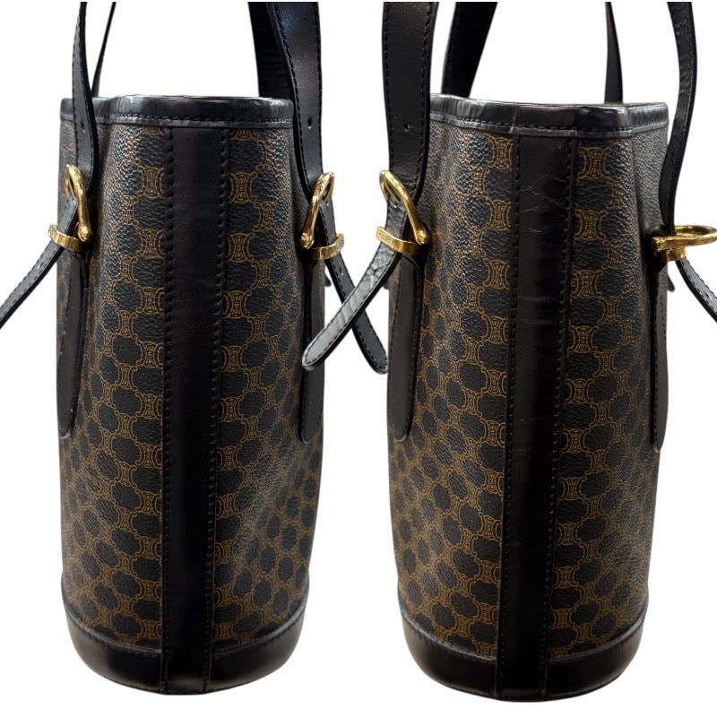 セリーヌ CELINE マカダム柄 トートバッグ ブラック PVC レディース トートバッグ