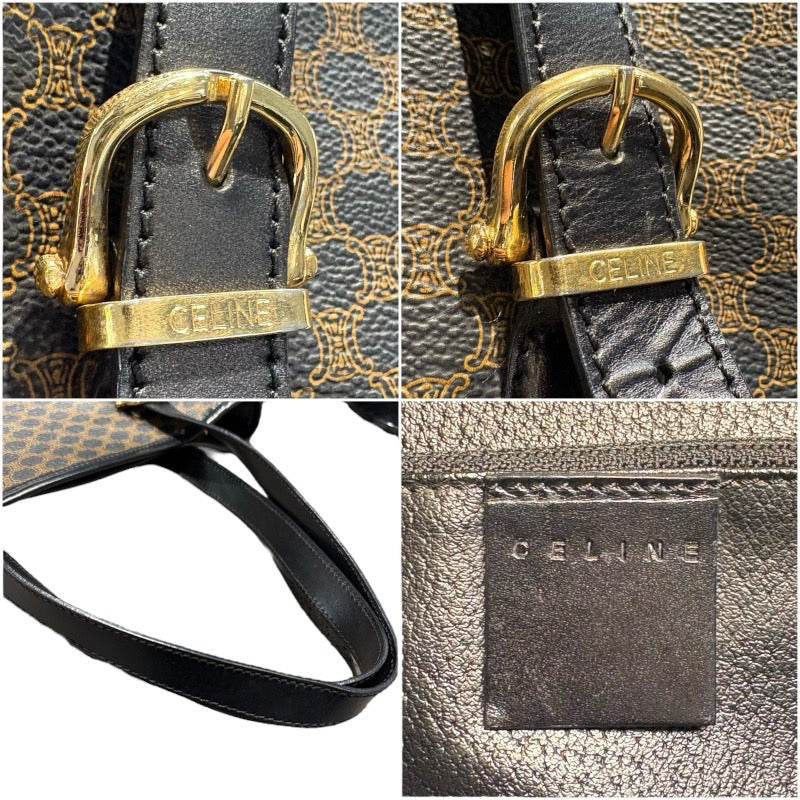 セリーヌ CELINE マカダム柄 トートバッグ ブラック PVC レディース トートバッグ