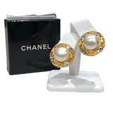 シャネル CHANEL パールイヤリング ストラス・ゴールド金具 フェイクパール レディース ブローチ