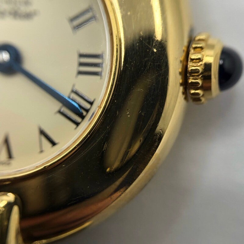 カルティエ Cartier マストコリゼ SM W1000653 アイボリー GP メッキ ...